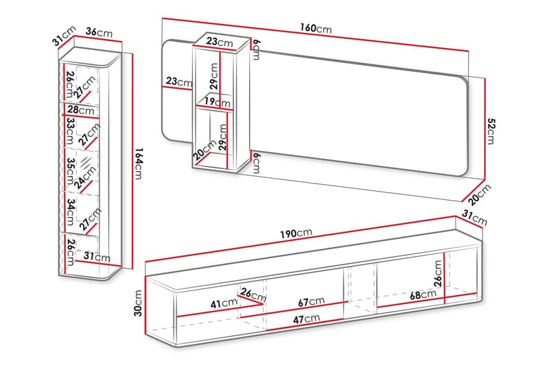 Zalricus Kalustesarja - olohuone - Beige - Huonekalut - Kalustesetit - Olohuoneen kalustesetit