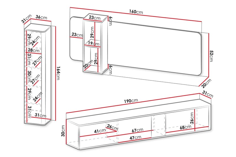 Zalricus Kalustesarja - olohuone - Beige - Huonekalut - Kalustesetit - Olohuoneen kalustesetit