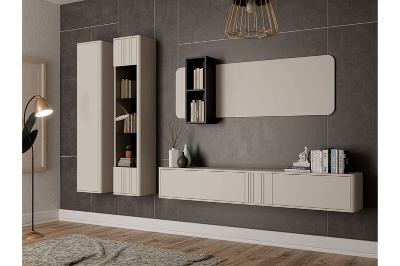 Zalricus Kalustesarja - olohuone - Beige - Huonekalut - Kalustesetit - Olohuoneen kalustesetit