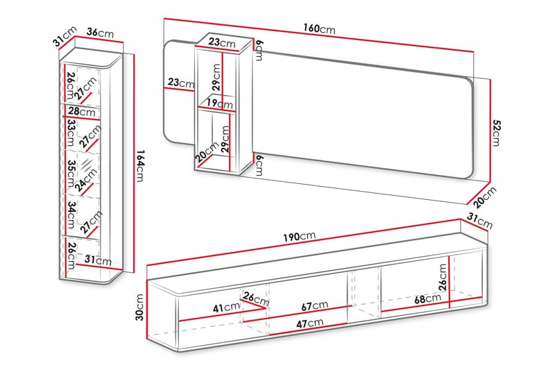 Zalricus Kalustesarja - olohuone - Beige - Huonekalut - Kalustesetit - Olohuoneen kalustesetit