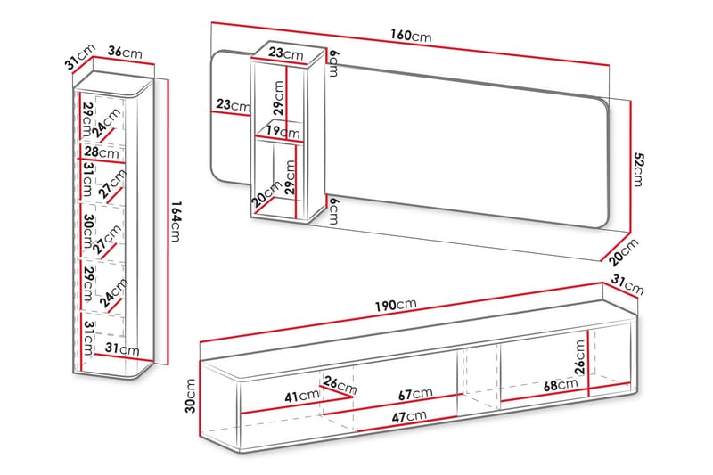 Zalricus Kalustesarja - olohuone - Beige - Huonekalut - Kalustesetit - Olohuoneen kalustesetit