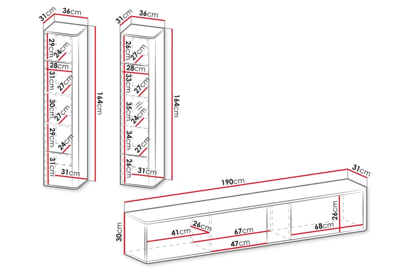 Zalricus Kalustesarja - olohuone - Beige - Huonekalut - Kalustesetit - Olohuoneen kalustesetit