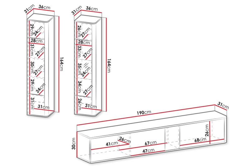 Zalricus Kalustesarja - olohuone - Beige - Huonekalut - Kalustesetit - Olohuoneen kalustesetit