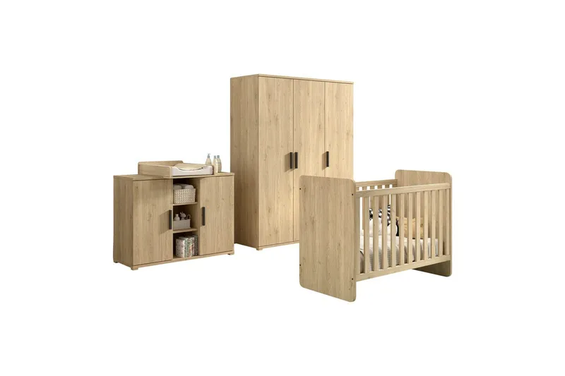 Byrå med skötbord Baby Säng Garderob Jaxx Sam Jaxx oak, undefined