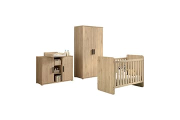 Byrå med skötbord Baby Säng Garderob Jaxx Sam Jaxx oak - Huonekalut - Lasten kalusteet - Lasten huonekalusetti