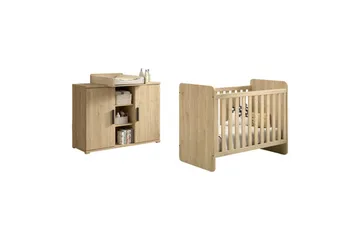 Byrå med skötbord Baby Säng Jaxx Sam Jaxx oak - Huonekalut - Lasten kalusteet - Lasten huonekalusetti