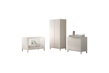 Byrå med skötbord babysäng garderob Jaxx Eva Jaxx White - Huonekalut - Lasten kalusteet - Lasten huonekalusetti