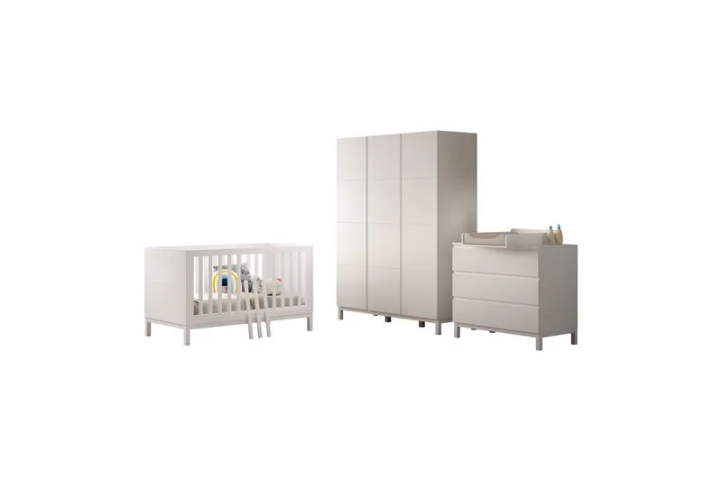 Byrå med skötbord juniorsäng garderob Jaxx Eva Jaxx White, undefined