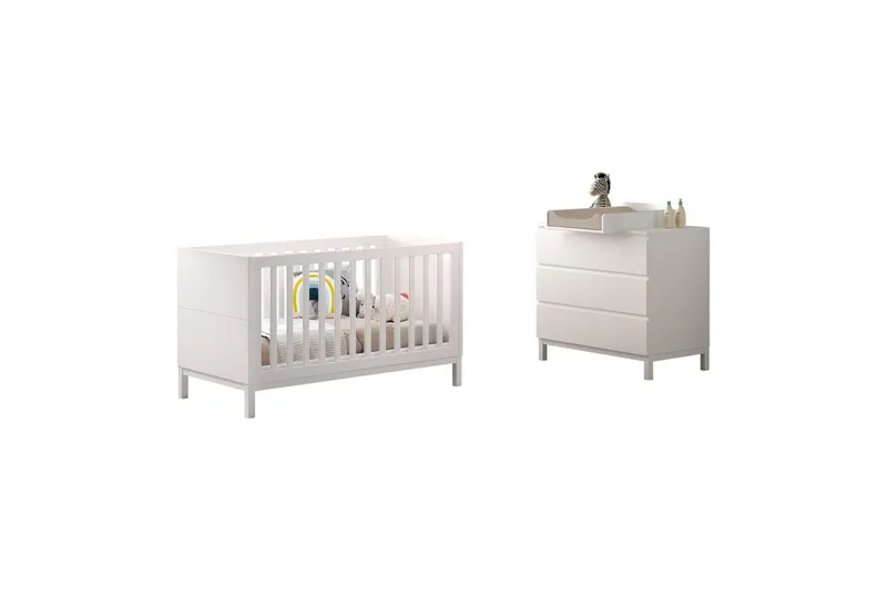 Byrå med skötbord juniorsäng Jaxx Eva Jaxx White, undefined