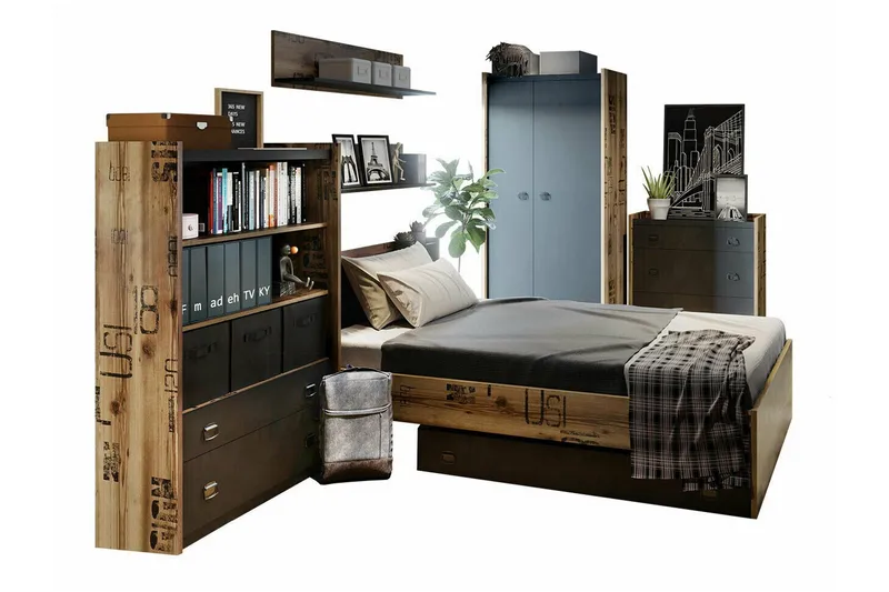 Lastenhuoneen Kalustesetti Rathmore, Harmaa