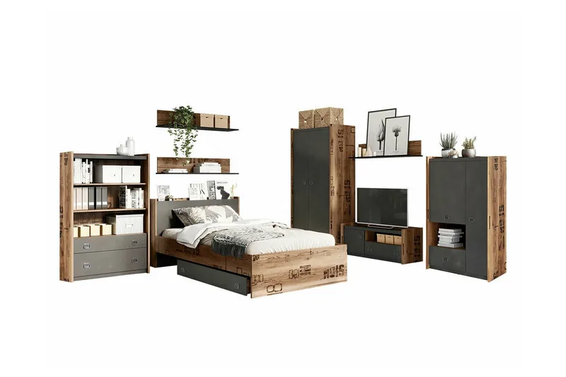 Lastenhuoneen Kalustesetti Rathmore, Harmaa