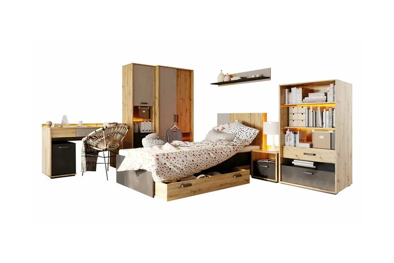 Lastenhuoneen Kalustesetti Rathmore, Musta