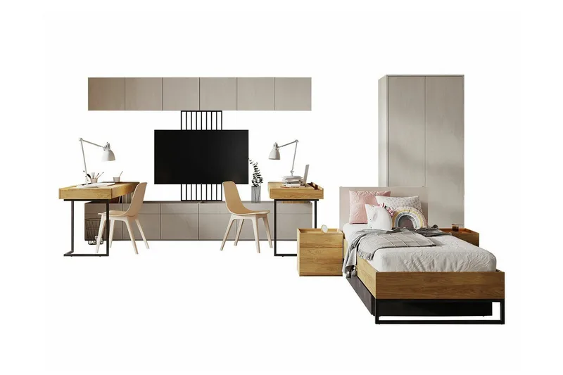 Lastenhuoneen Kalustesetti Rathmore, Musta