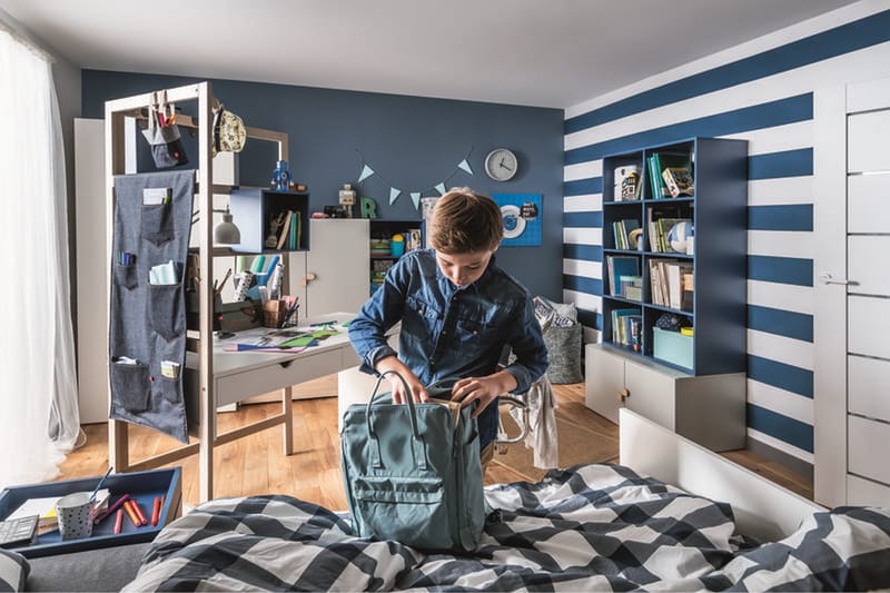 Kirjoituspöytä Stige 140 cm Valkoinen/Puu/Luonnonväri - VOX - Huonekalut - Lasten kalusteet - Lasten pöydät - Lasten kirjoituspöytä