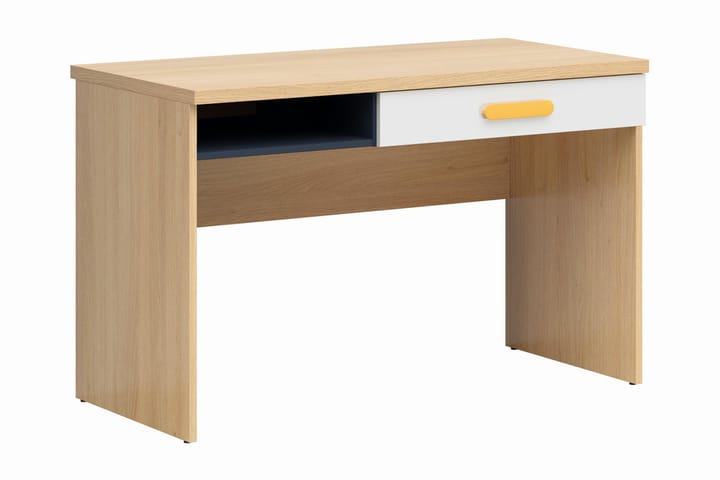LaKivi Kirjoituspöytä Skatofta 120 cm - Puu/Luonnonväri/Valk/Keltainen - Lasten kirjoituspöyt�ä - Lasten pöydät