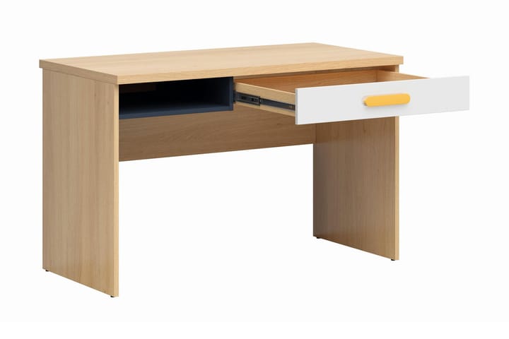LaKivi Kirjoituspöytä Skatofta 120 cm - Puu/Luonnonväri/Valk/Keltainen - Lasten kirjoituspöytä - Lasten pöydät