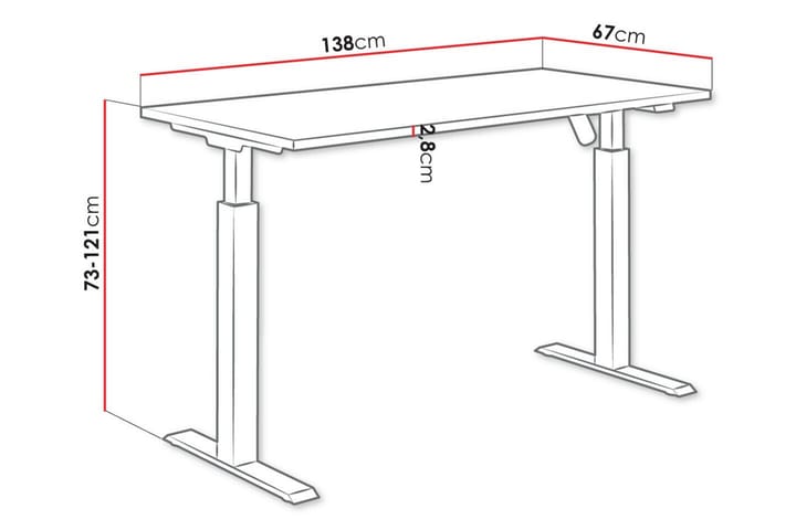 Lasten työpöytä Tallow 73 cm - Matta Musta - Lasten kirjoituspöytä - Lasten pöydät