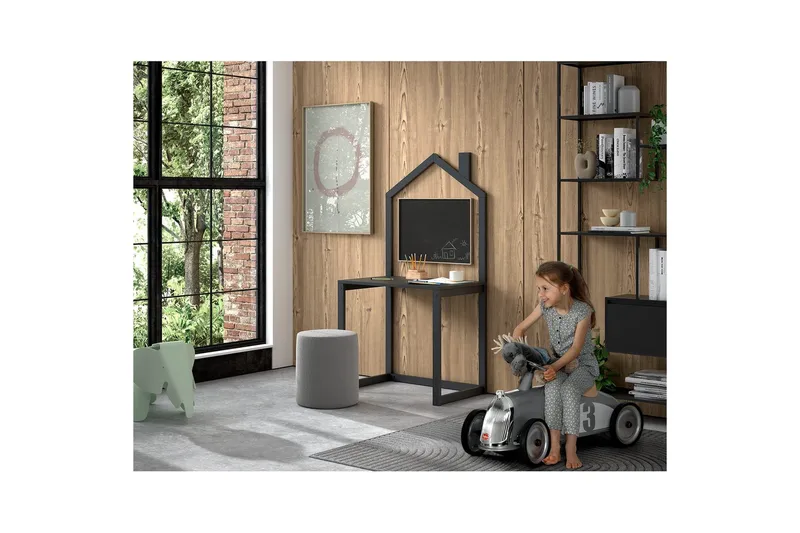 Pöytä Dallas Antrasiitti - Antrasiitti - Huonekalut - Lasten kalusteet - Lasten pöydät - Lasten kirjoituspöytä