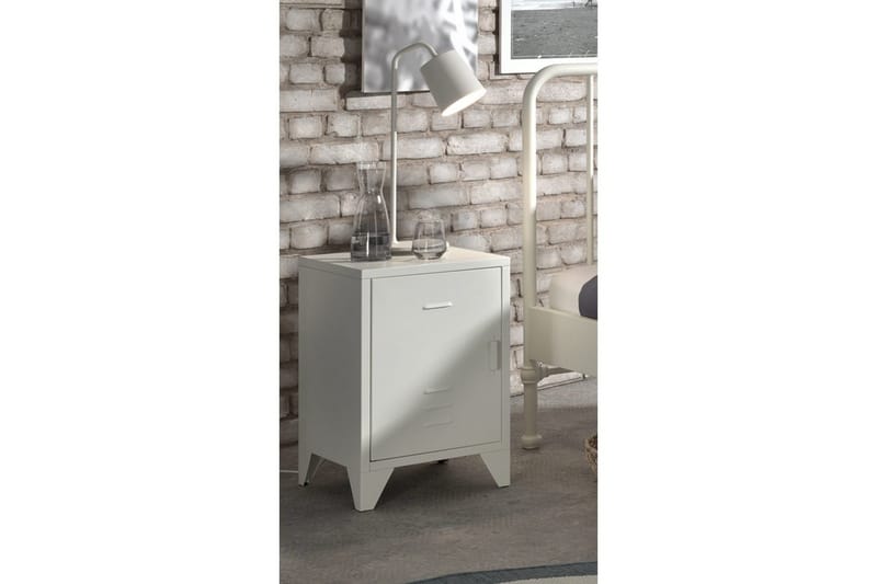 Yöpöytä Bronxx Valkoinen - Valkoinen - Huonekalut - Lasten kalusteet - Lasten pöydät - Lasten yöpöytä