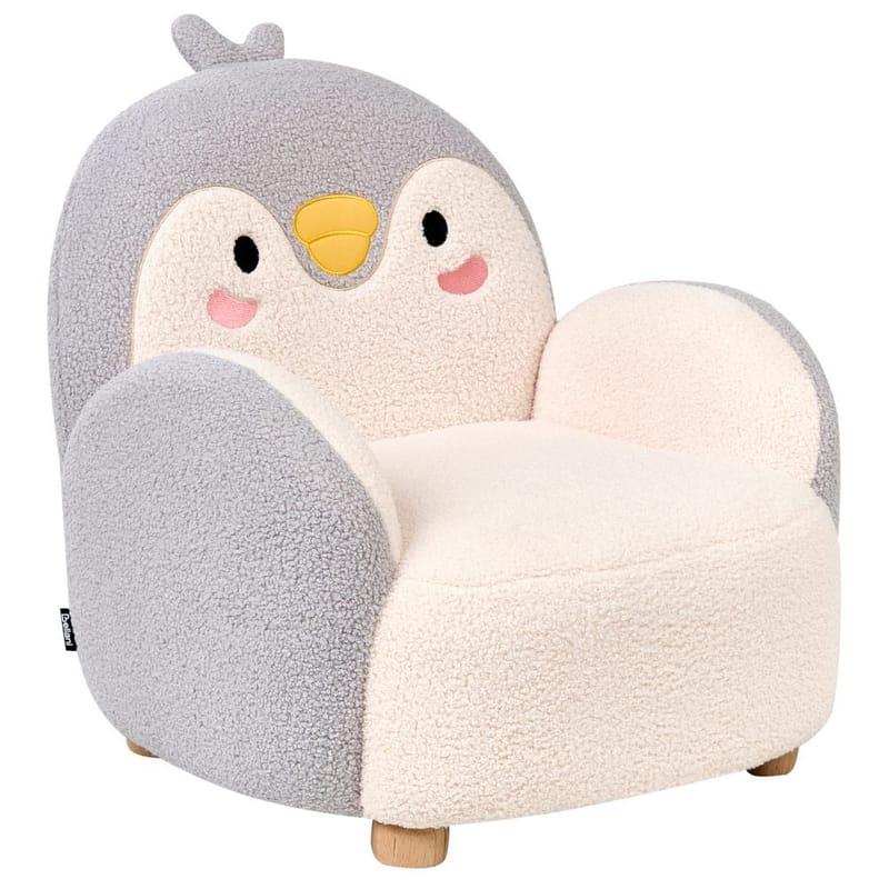 Lasten nojatuoli Hervik - Harmaa, valkoinen, ruskea/50x55x60 - Huonekalut - Lasten kalusteet - Lasten tuoli & juniorituoli - Lasten nojatuoli