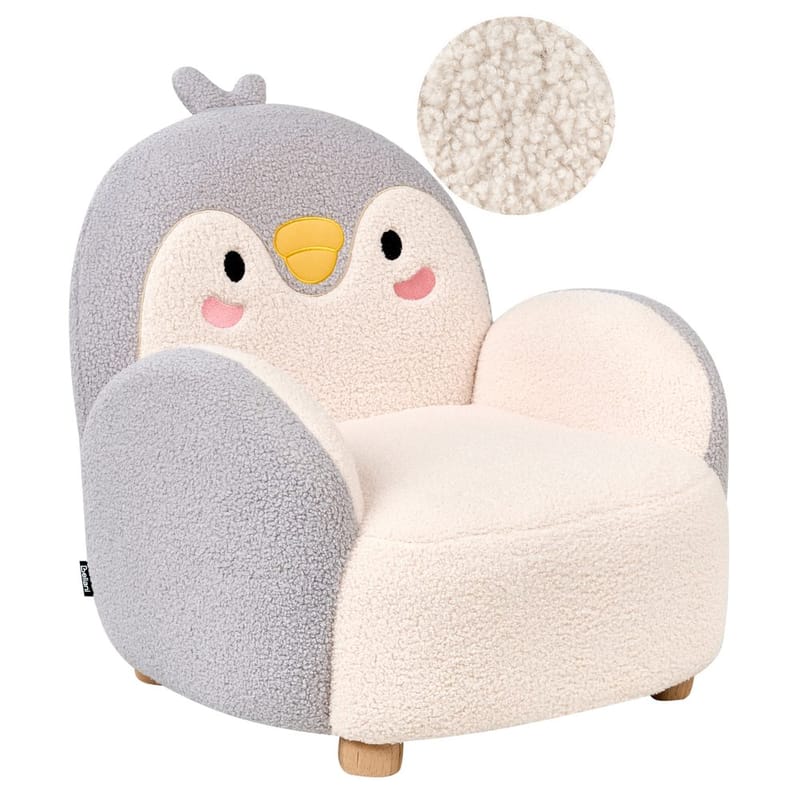 Lasten nojatuoli Hervik, Harmaa, valkoinen, ruskea/50x55x60