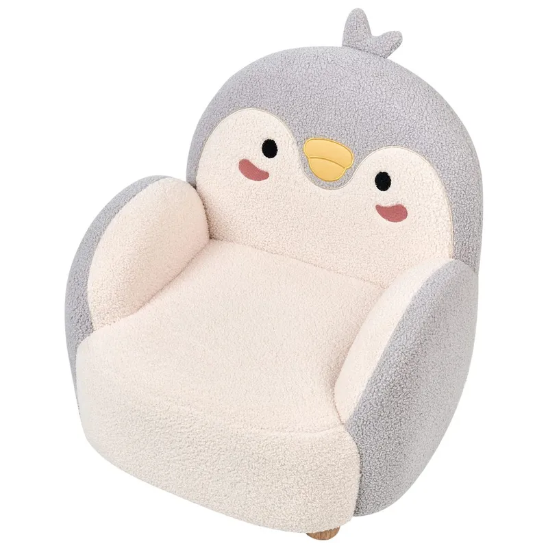 Lasten nojatuoli Hervik - Harmaa, valkoinen, ruskea/50x55x60 - Huonekalut - Lasten kalusteet - Lasten tuoli & juniorituoli - Lasten nojatuoli