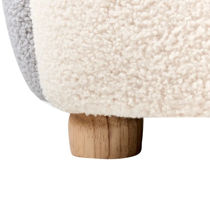 Lasten nojatuoli Hervik - Harmaa, valkoinen, ruskea/50x55x60 - Huonekalut - Lasten kalusteet - Lasten tuoli & juniorituoli - Lasten nojatuoli