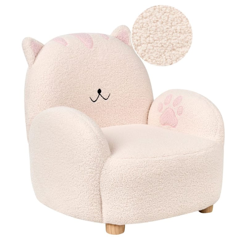 Lasten nojatuoli Zoar - Valkoinen, Ruskea - Huonekalut - Lasten kalusteet - Lasten tuoli & juniorituoli - Lasten nojatuoli