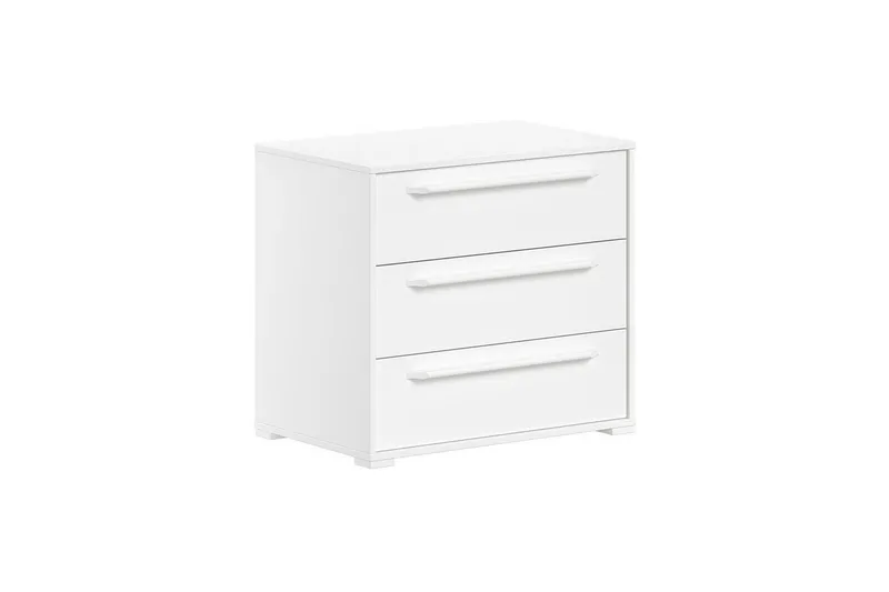 3-laatikkoinen lipasto Sam Valkoinen, Valkoinen