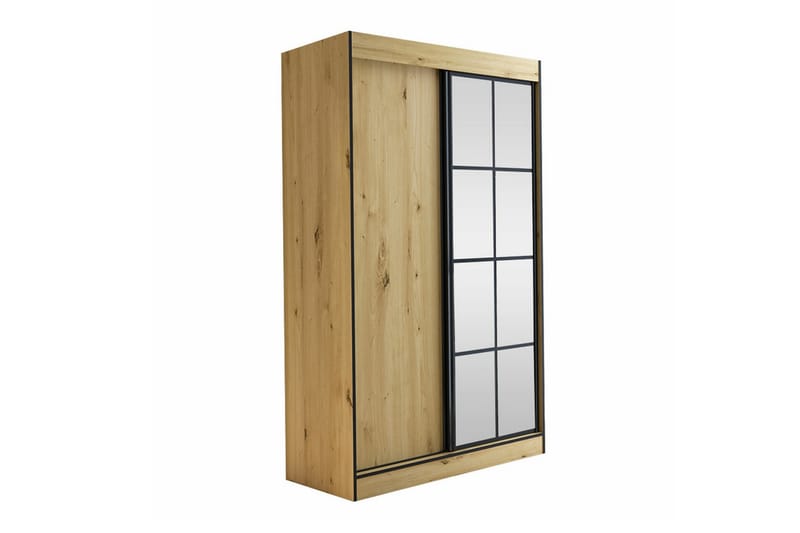 Lasten kaappi Aberfelt 120x216 cm - Musta - Huonekalut - Lasten kalusteet - Lastenhuoneen säilytys - Lasten kaappi
