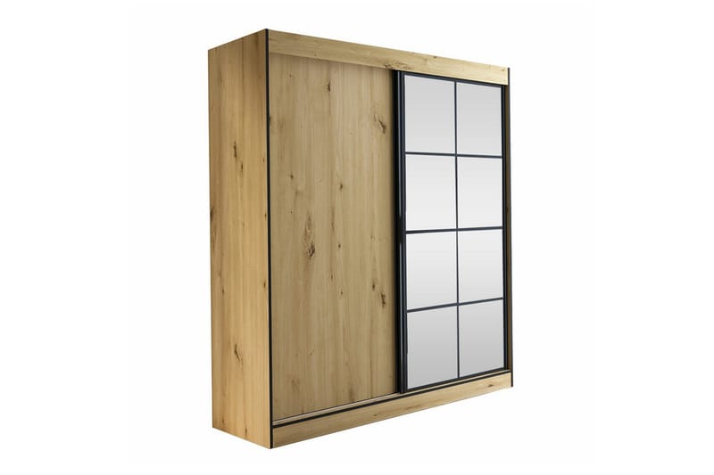 Lasten kaappi Aberfelt 180x216 cm - Musta - Huonekalut - Lasten kalusteet - Lastenhuoneen säilytys - Lasten kaappi
