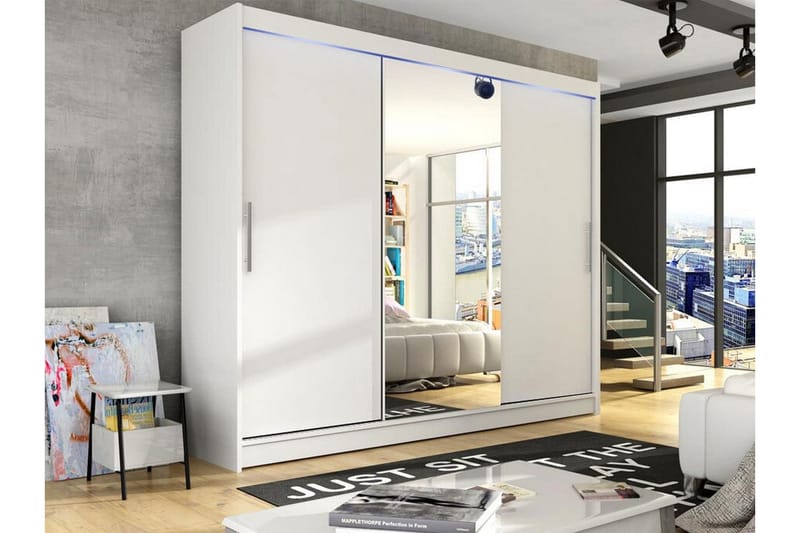 Lastenkaappi Glenmore 250x215 cm - Valkoinen - Huonekalut - Lasten kalusteet - Lastenhuoneen säilytys - Lasten kaappi