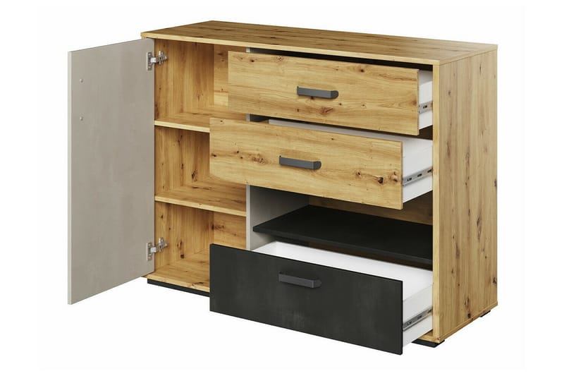Lastenkaappi Rathmore 120x90 cm - Musta - Huonekalut - Lasten kalusteet - Lastenhuoneen säilytys - Lasten kaappi