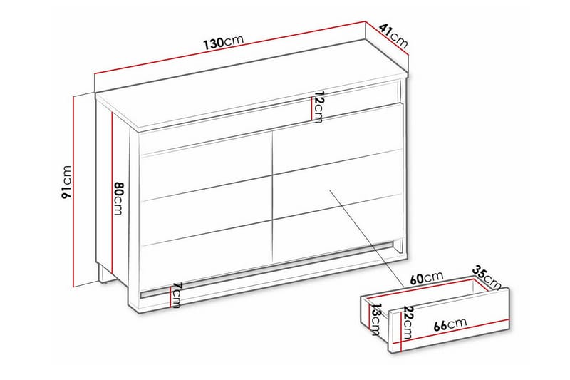 Lastenkaappi Rathmore 130x91 cm - Musta - Huonekalut - Lasten kalusteet - Lastenhuoneen säilytys - Lasten kaappi