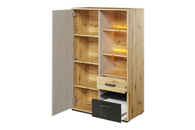 Lastenkaappi Rathmore 90x138 cm - Musta - Huonekalut - Lasten kalusteet - Lastenhuoneen säilytys - Lasten kaappi