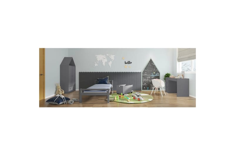 Lelulaatikko/Arkku Alpi 68x39x43 cm, Harmaa - 68x39x43 cm, Harmaa - Huonekalut - Lasten kalusteet - Lastenhuoneen säilytys - Lelujen säilytys - Lelulaatikko