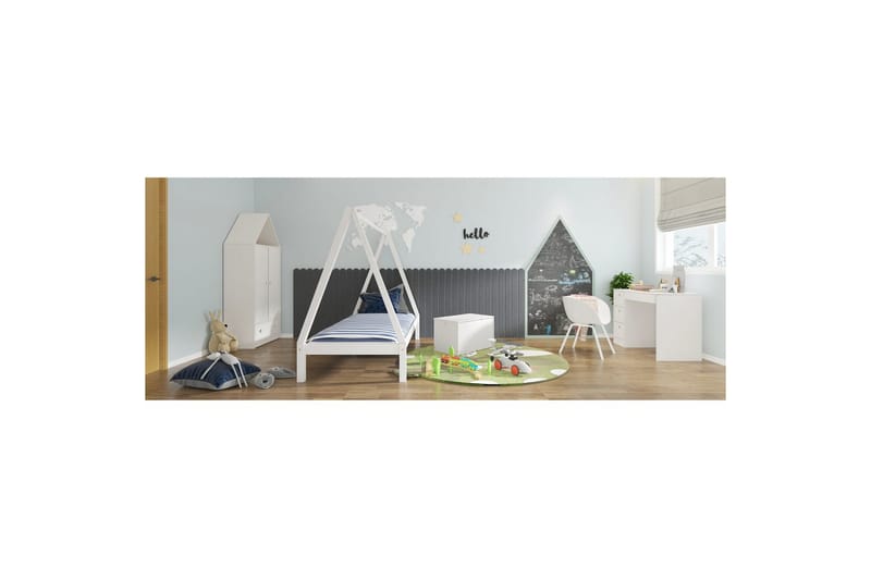 Lelulaatikko/Arkku Alpi 70x40x40 cm, Valkoinen - 70x40x40 cm, Valkoinen - Huonekalut - Lasten kalusteet - Lastenhuoneen säilytys - Lelujen säilytys - Lelulaatikko
