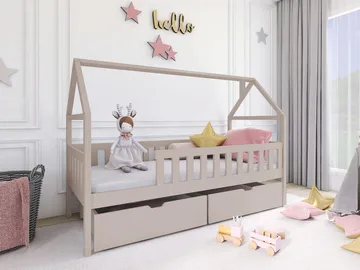 Claven Hussäng 96x208 cm - Beige - Huonekalut - Lasten kalusteet - Lastensängyt & juniorisängyt - Talosänky