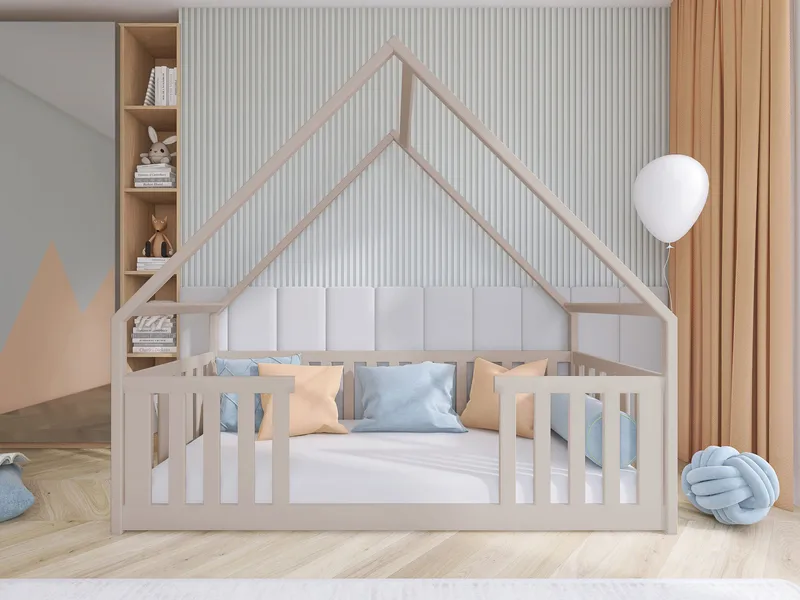 Jovricon Hussäng 96x208 cm - Beige - Huonekalut - Lasten kalusteet - Lastensängyt & juniorisängyt - Talosänky