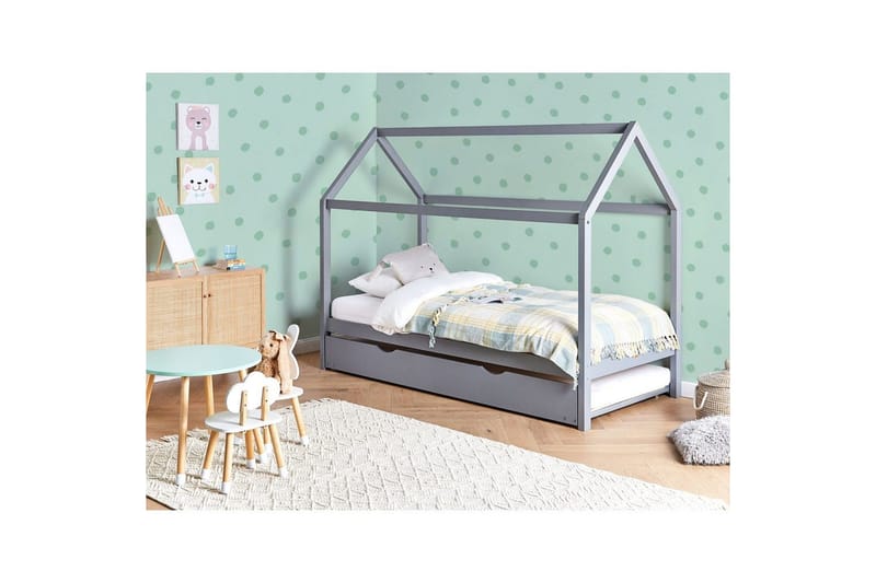 Laajennettava lastensänky Crillon - Harmaa - Huonekalut - Lasten kalusteet - Lastensängyt & juniorisängyt - Talosänky