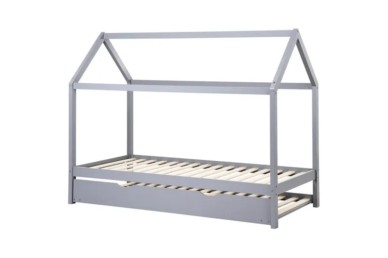 Laajennettava lastensänky Crillon - Harmaa - Huonekalut - Lasten kalusteet - Lastensängyt & juniorisängyt - Talosänky
