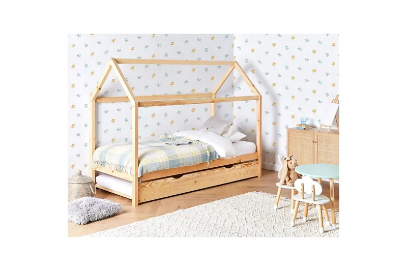 Laajennettava lastensänky Crillon - Vaalea puu - Huonekalut - Lasten kalusteet - Lastensängyt & juniorisängyt - Talosänky