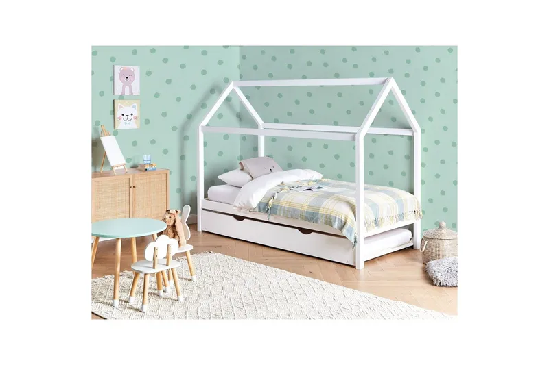 Laajennettava lastensänky Crillon - Valkoinen - Huonekalut - Lasten kalusteet - Lastensängyt & juniorisängyt - Talosänky