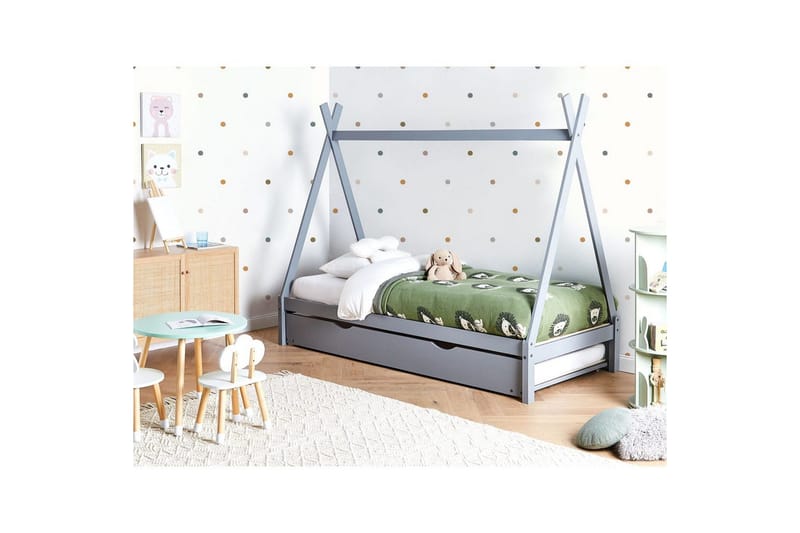 Laajennettava lastensänky Talmontiers - Harmaa - Huonekalut - Lasten kalusteet - Lastensängyt & juniorisängyt - Talosänky