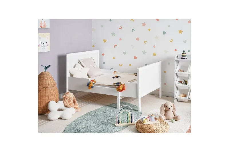 Laajennettava taaperoiden sänky Montigny - Valkoinen - Huonekalut - Lasten kalusteet - Lastensängyt & juniorisängyt