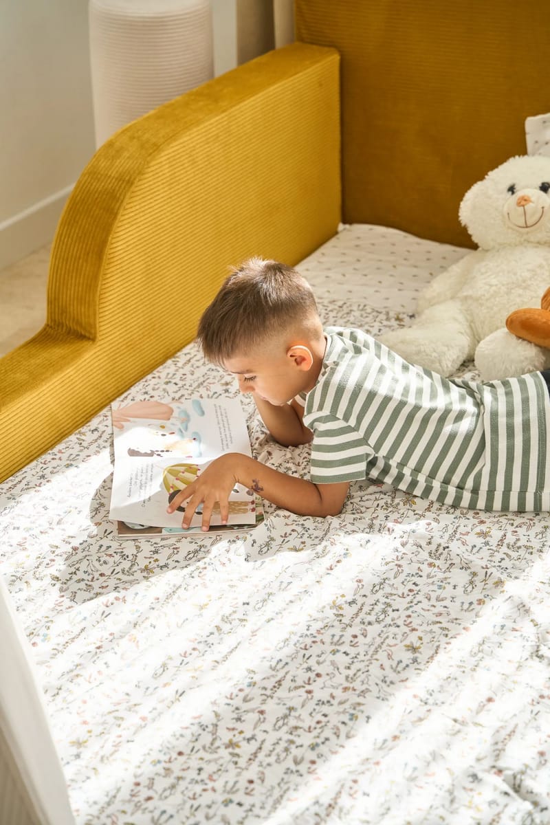 Lasten sänky Atelier Del Sofa Funbed Double (115 x 90 x 210 cm) Sinappi - Sinappi - Huonekalut - Lasten kalusteet - Lastensängyt & juniorisängyt - Tavallinen lastensänky