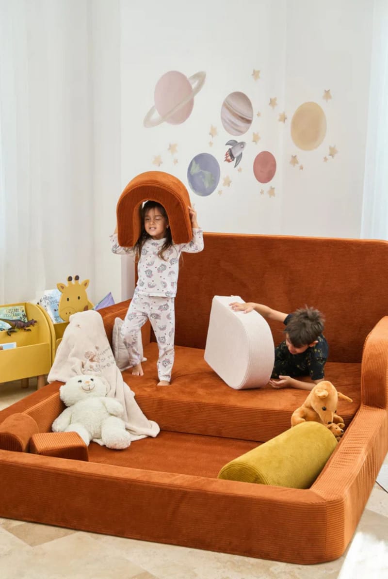 Lasten sänky Atelier Del Sofa Funbed Double (115 x 90 x 210 cm) Tile Red - Tile Red - Huonekalut - Lasten kalusteet - Lastensängyt & juniorisängyt - Tavallinen lastensänky