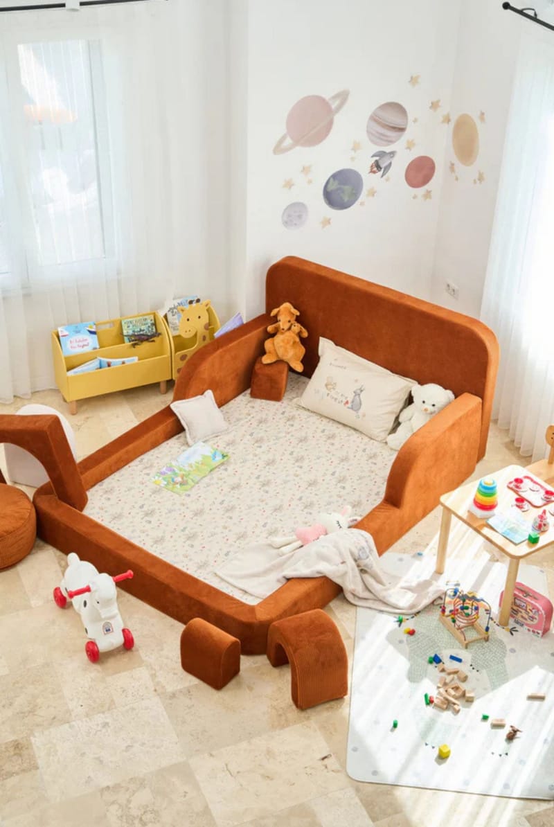 Lasten sänky Atelier Del Sofa Funbed Double (115 x 90 x 210 cm) Tile Red - Tile Red - Huonekalut - Lasten kalusteet - Lastensängyt & juniorisängyt - Tavallinen lastensänky