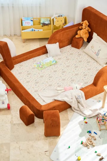 Lasten sänky Atelier Del Sofa Funbed Double (115 x 90 x 210 cm) Tile Red - Tile Red - Huonekalut - Lasten kalusteet - Lastensängyt & juniorisängyt - Tavallinen lastensänky