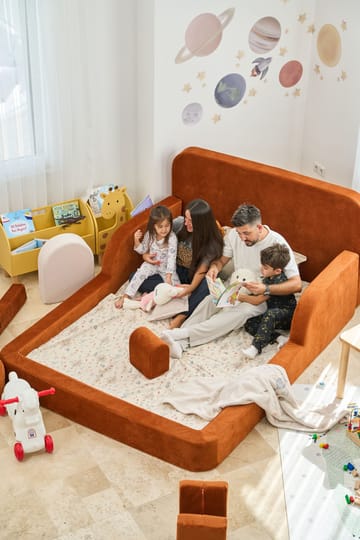 Lasten sänky Atelier Del Sofa Funbed Double (115 x 90 x 210 cm) Tile Red - Tile Red - Huonekalut - Lasten kalusteet - Lastensängyt & juniorisängyt - Tavallinen lastensänky